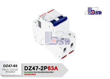Double Pole Mini Circuit Breaker 63 Amp 50hz Lamp Beads CCC CE Certification